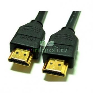 Video kabel HDMI samec - HDMI samec, HDMI 1.4 - High Speed with Ethernet, 2m, pozlacen konektory, ern