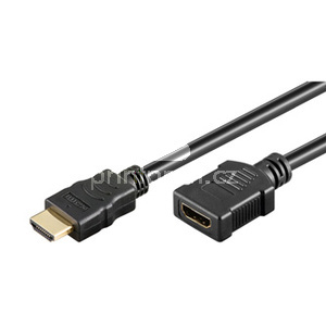 Prodluovac video kabel HDMI samec - HDMI samice, HDMI 2.0 - Premium High Speed, 2m, pozlacen konektory, ern