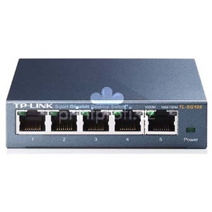 TP-LINK stoln switch TL-SG105 1000Mbps, automatick uen adres MAC, auto MDI/MDIX