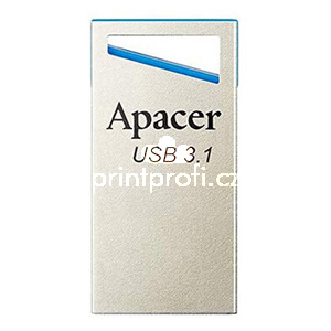 Apacer USB flash disk, USB 3.0, 128GB, AH155, stbrn, AP128GAH155U-1, USB A, s poutkem