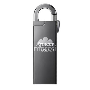 Apacer USB flash disk, USB 3.0, 128GB, AH15A, stbrn, AP128GAH15AA-1, USB A, s karabinkou