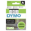 Dymo originln pska do tiskrny ttk, Dymo, 43610, S0720770, ern tisk/prhledn podklad, 7m, 6mm, D1