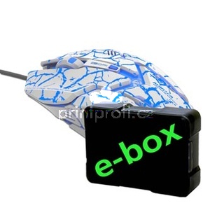 E-blue My Auroza Gaming, 4000DPI, optick, 6tl., drtov USB, bl, hern, e-box