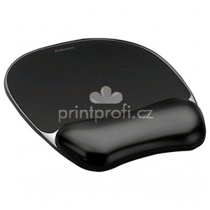 Podloka pod my a zpst Fellowes Crystal, ergonomick, gelov, ern, 1.4 cm, Fellowes