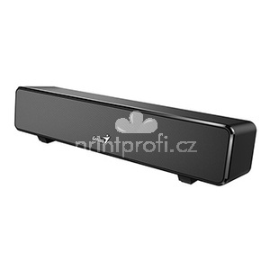 Genius SoundBar 100, 2.0, 6W, ern, regulace hlasitosti, stoln, 3,5 mm jack (USB), 110Hz-20kHz