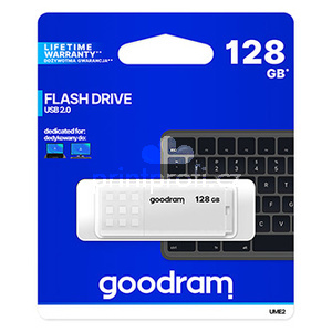 Goodram USB flash disk, USB 2.0, 128GB, UME2, bl, UME2-1280W0R11, USB A, s krytkou