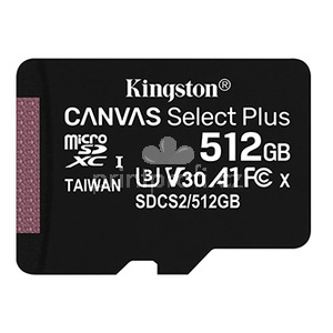 Kingston pamov karta Canvas Select Plus, 512GB, micro SDXC, SDCS2/512GBSP, UHS-I U1 (Class 10), A1