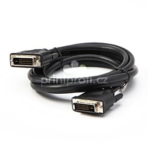 Video kabel DVI (24+1) samec - DVI (24+1) samec, Dual link, 2m, stnn, ern, Logo blistr