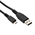 Logo USB kabel (2.0), USB A samec - microUSB samec, 1.8m, ern, blistr