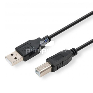 Logo USB kabel (2.0), USB A samec - USB B samec, 5m, ern, blistr