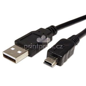 Logo USB kabel (2.0), USB A samec - miniUSB samec, 1m, ern, blistr