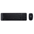 Logitech MK220, sada klvesnice s bezdrtovou optickou my, AAA, US, klasick, 2.4 [Ghz], bezdrtov, ern, 2x AA baterie pro my