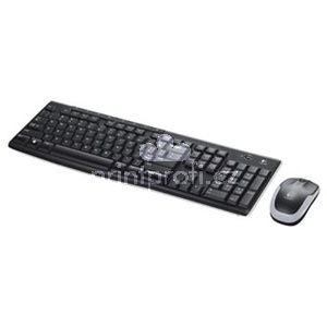 Logitech MK270, sada klvesnice s bezdrtovou laserovou my, AAA, CZ, multimediln, 2.4 [GHz], bezdrtov, ern