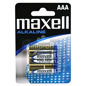 Baterie alkalick, LR-3, AAA, 1.5V, Maxell, blistr, 4-pack