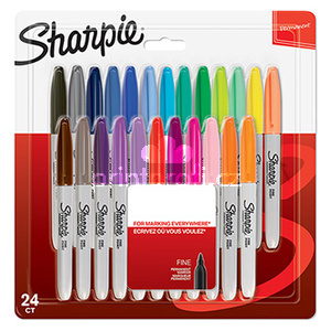 Sharpie, popisova Fine, mix barev, 24ks, 0.9mm, permanentn, blistr