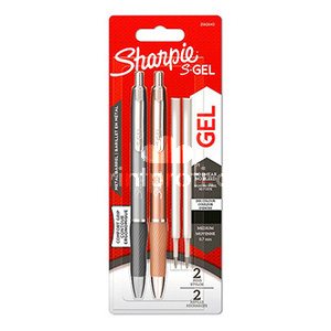 Sharpie, gelov pero S-Gel Metal, ern, 2ks, 0.7mm, navc 2 npln