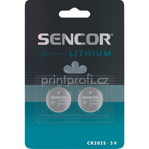 Baterie lithiov, CR2025, 3V, Sencor, blistr, 2-pack