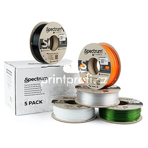 Spectrum 3D filament, Premium PCTG, 1,75mm, 5x250g, 80751, mix Arctic White, Traffic Black, Pure Orange, Transparent Green, Premiu