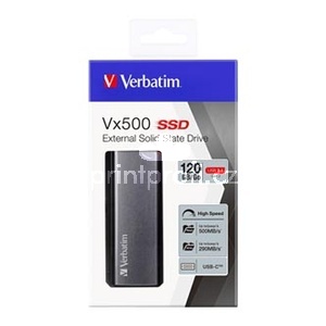 SSD Verbatim 2.5", extern USB 3.0 (3.2 Gen 1), 120GB, Vx500, 47441