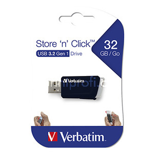 Verbatim USB flash disk, USB 3.0, 32GB, Store N Click, ern, 49307, USB A, s vsuvnm konektorem