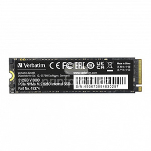 Intern disk SSD Verbatim intern NVMe, 512GB, Vi3000 M.2, 49374, 3300 MB/s-R, 2500 MB/s-W