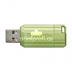 Verbatim USB flash disk, USB 2.0, 64GB, Store,N,Go PinStripe, zelen, 49964, pro archivaci dat