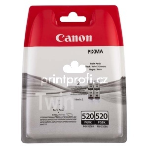 originl Canon PGI520BK, black, blistr, 2x420str., 2x19ml, 2ks, 2932B012, 2932B009 ern inkoustov npl do tiskrny Cartridge Canon