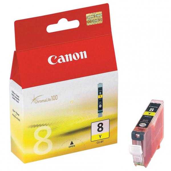 originál Canon CLI-8Y yellow cartridge žlutá s čipem originální inkoustová náplň pro tiskárnu Canon