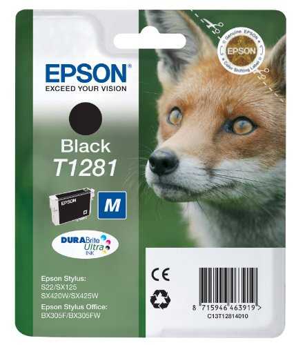 originál Epson T1281 black cartridge černá originální inkoustová náplň pro tiskárnu Epson
