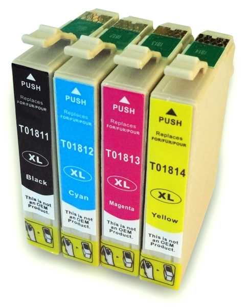 sada Epson T18XL T1816 (T1811, T1812, T1813, T1814) kompatibilní cartridge inkoustové náplně pro tiskárnu Epson